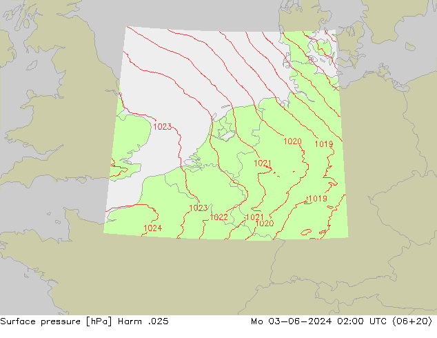Surface pressure Harm .025 Mo 03.06.2024 02 UTC