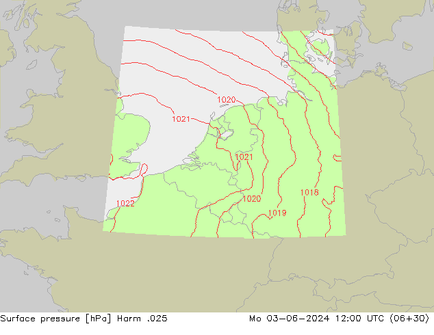 Surface pressure Harm .025 Mo 03.06.2024 12 UTC