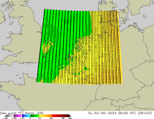 Punto di rugiada Harm .025 dom 02.06.2024 09 UTC