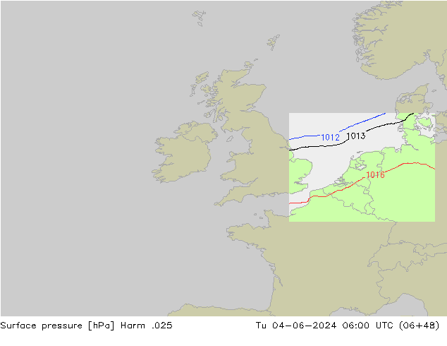 Presión superficial Harm .025 mar 04.06.2024 06 UTC