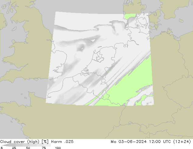 Cloud cover (high) Harm .025 Mo 03.06.2024 12 UTC