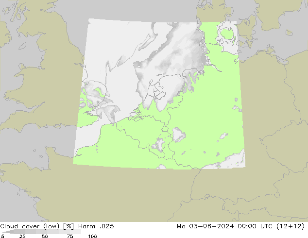 Bewolking (Laag) Harm .025 ma 03.06.2024 00 UTC