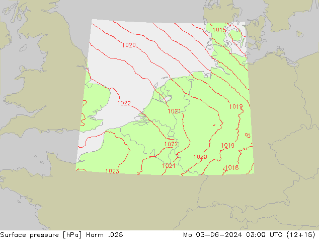 Presión superficial Harm .025 lun 03.06.2024 03 UTC