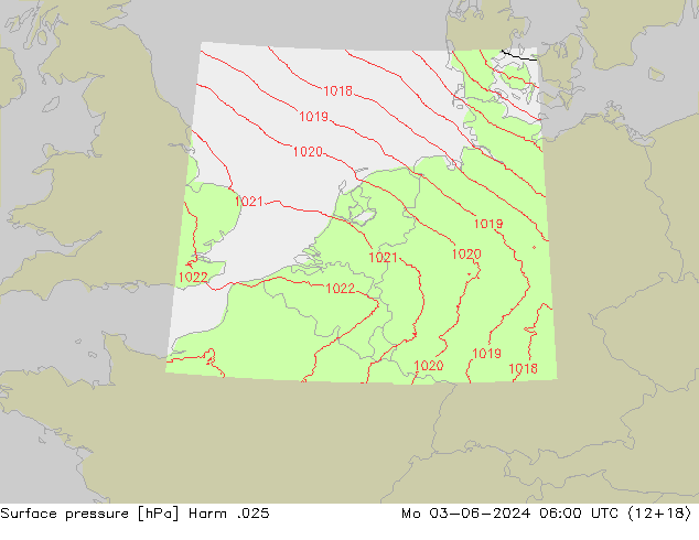 Surface pressure Harm .025 Mo 03.06.2024 06 UTC