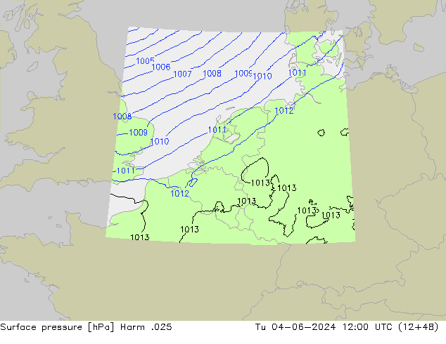приземное давление Harm .025 вт 04.06.2024 12 UTC