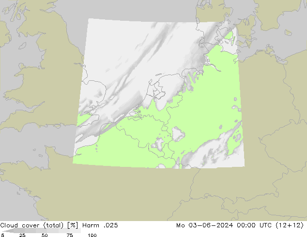 Wolken (gesamt) Harm .025 Mo 03.06.2024 00 UTC