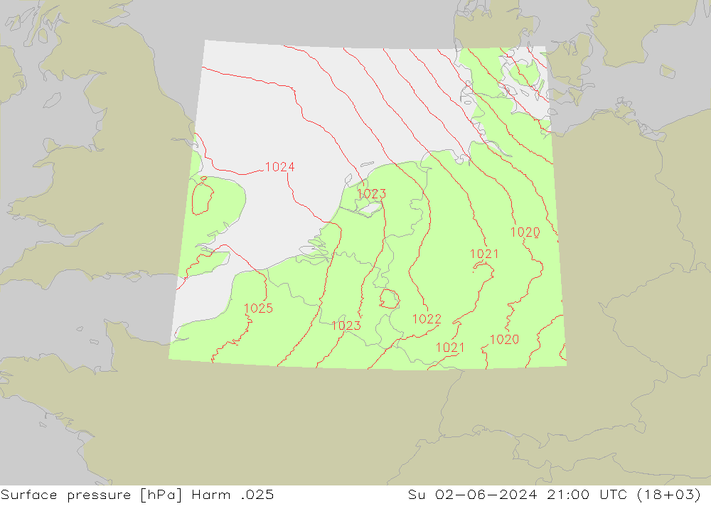 Atmosférický tlak Harm .025 Ne 02.06.2024 21 UTC