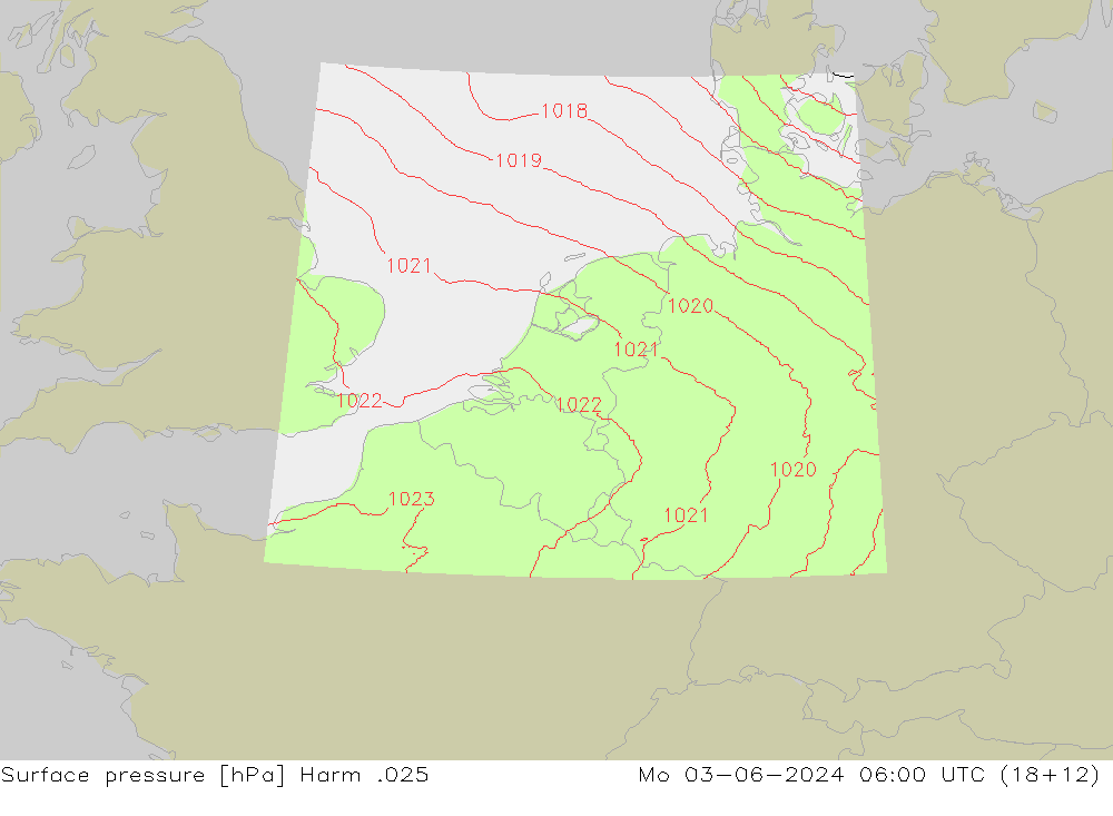 приземное давление Harm .025 пн 03.06.2024 06 UTC