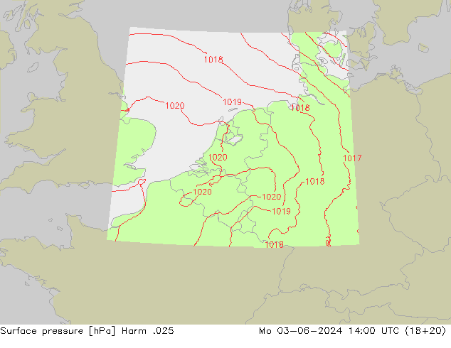 Surface pressure Harm .025 Mo 03.06.2024 14 UTC