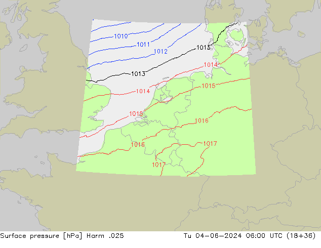 Luchtdruk (Grond) Harm .025 di 04.06.2024 06 UTC