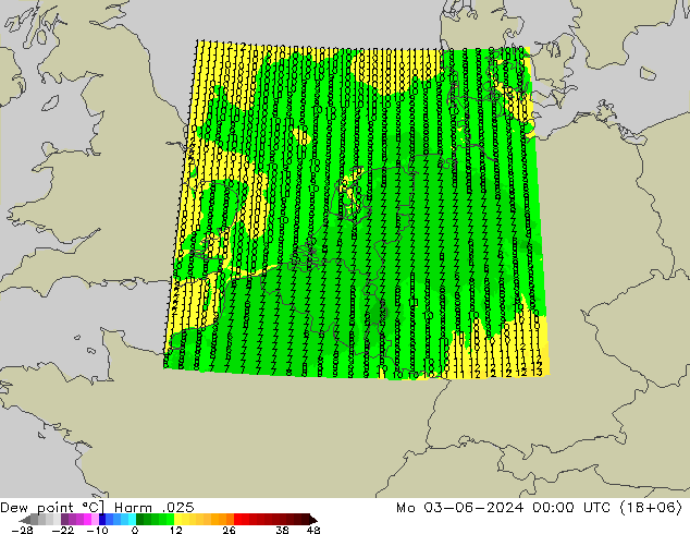 Dew point Harm .025 Mo 03.06.2024 00 UTC