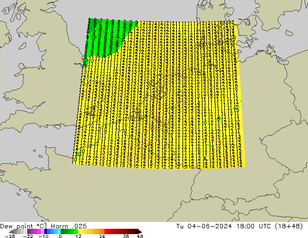 Dew point Harm .025 Tu 04.06.2024 18 UTC
