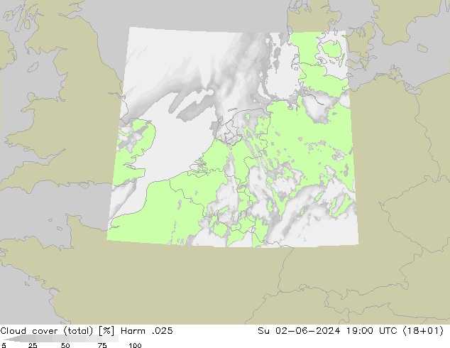 Wolken (gesamt) Harm .025 So 02.06.2024 19 UTC