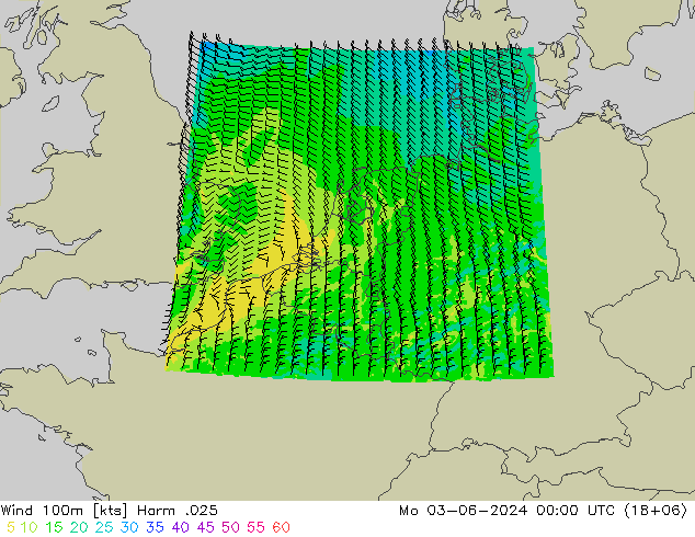 ветер 900 гПа Harm .025 пн 03.06.2024 00 UTC