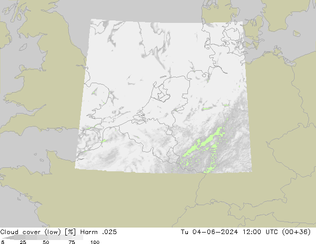 Nubes bajas Harm .025 mar 04.06.2024 12 UTC