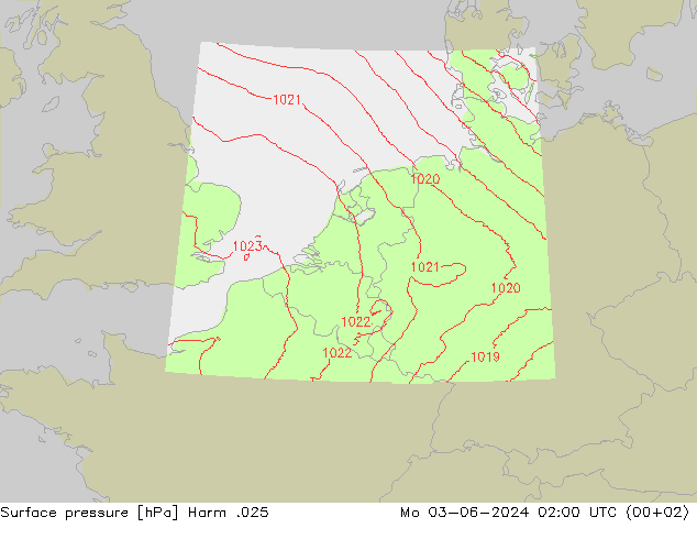 приземное давление Harm .025 пн 03.06.2024 02 UTC
