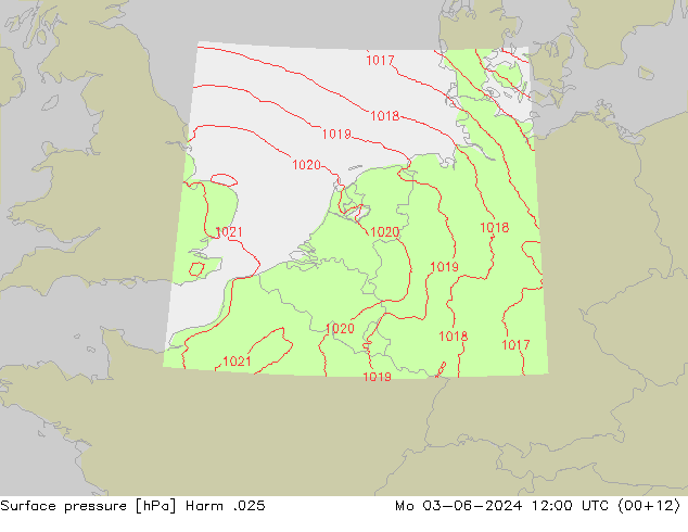 приземное давление Harm .025 пн 03.06.2024 12 UTC