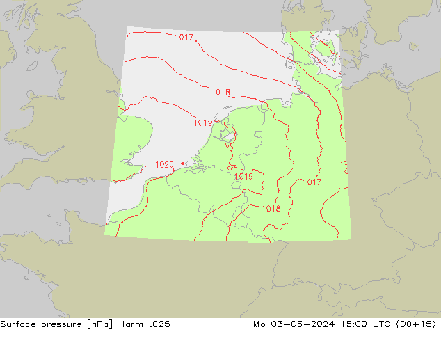 приземное давление Harm .025 пн 03.06.2024 15 UTC