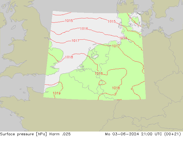 приземное давление Harm .025 пн 03.06.2024 21 UTC