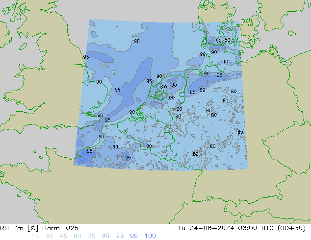 RH 2m Harm .025 Tu 04.06.2024 06 UTC