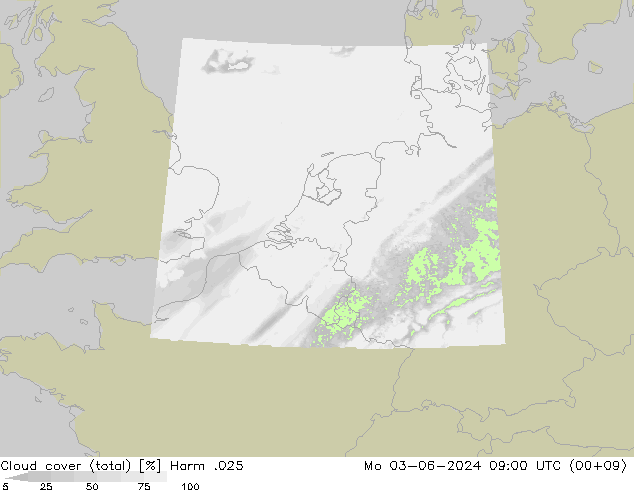 Nubes (total) Harm .025 lun 03.06.2024 09 UTC