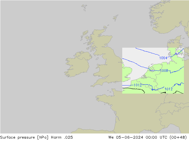 приземное давление Harm .025 ср 05.06.2024 00 UTC