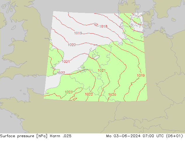 приземное давление Harm .025 пн 03.06.2024 07 UTC