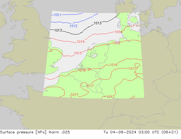 Luchtdruk (Grond) Harm .025 di 04.06.2024 03 UTC