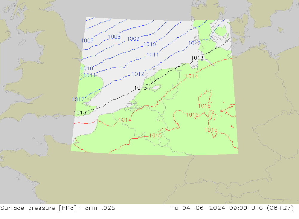 Pressione al suolo Harm .025 mar 04.06.2024 09 UTC