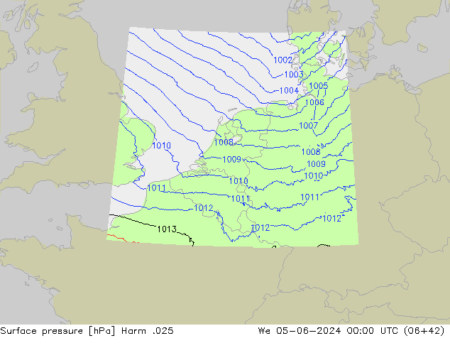 Luchtdruk (Grond) Harm .025 wo 05.06.2024 00 UTC