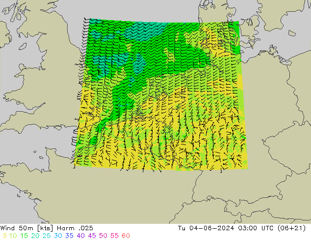 Wind 50m Harm .025 Di 04.06.2024 03 UTC