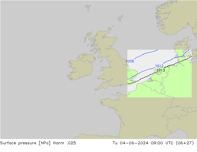 приземное давление Harm .025 вт 04.06.2024 09 UTC