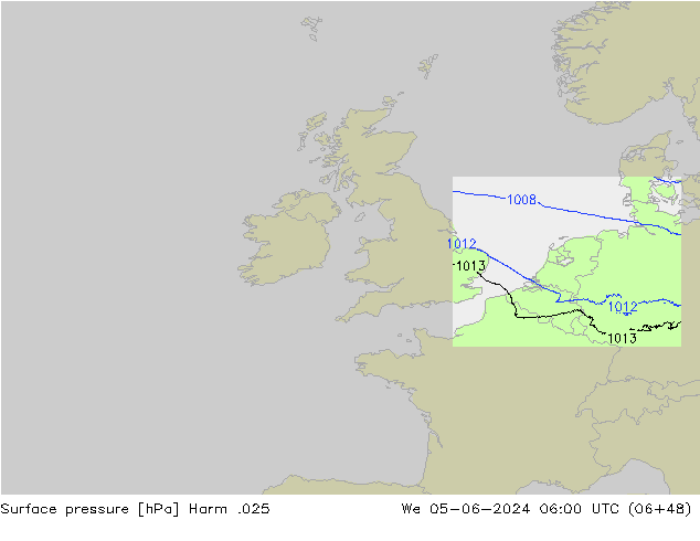 Luchtdruk (Grond) Harm .025 wo 05.06.2024 06 UTC