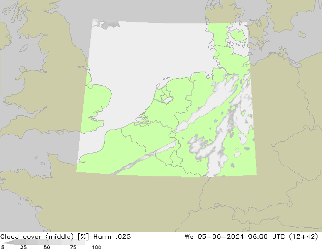 Bewolking (Middelb.) Harm .025 wo 05.06.2024 06 UTC