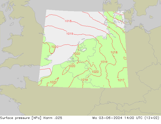 приземное давление Harm .025 пн 03.06.2024 14 UTC