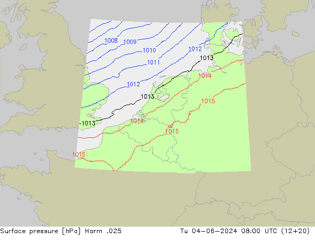 Pressione al suolo Harm .025 mar 04.06.2024 08 UTC