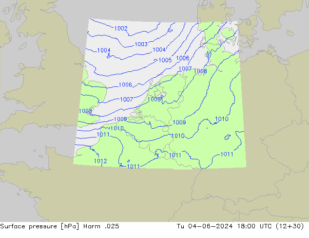 приземное давление Harm .025 вт 04.06.2024 18 UTC