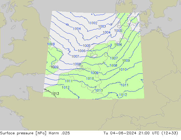 Presión superficial Harm .025 mar 04.06.2024 21 UTC