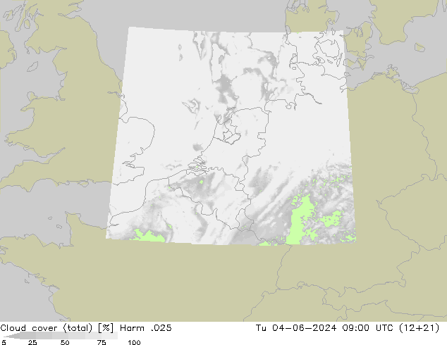 Nubes (total) Harm .025 mar 04.06.2024 09 UTC