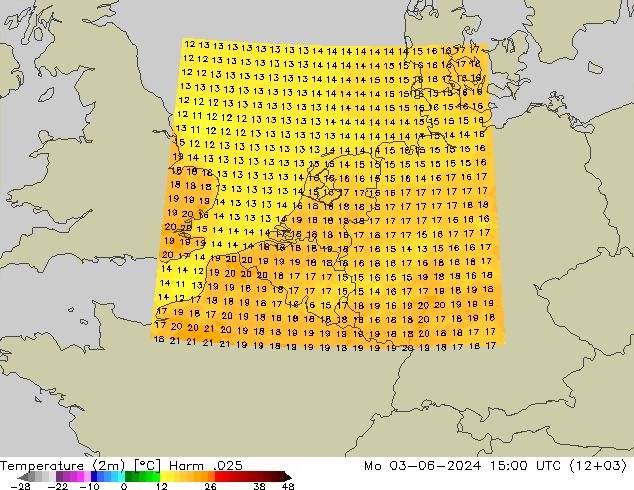 Temperature (2m) Harm .025 Mo 03.06.2024 15 UTC