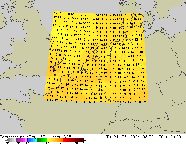 карта температуры Harm .025 вт 04.06.2024 08 UTC