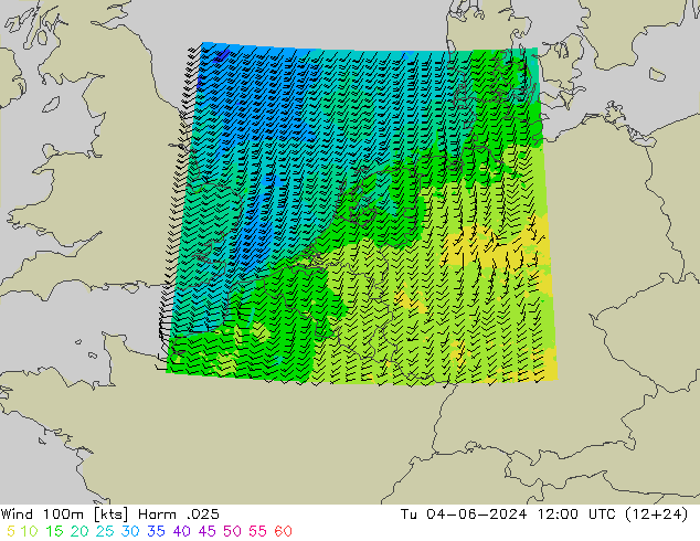 Wind 100m Harm .025 Tu 04.06.2024 12 UTC