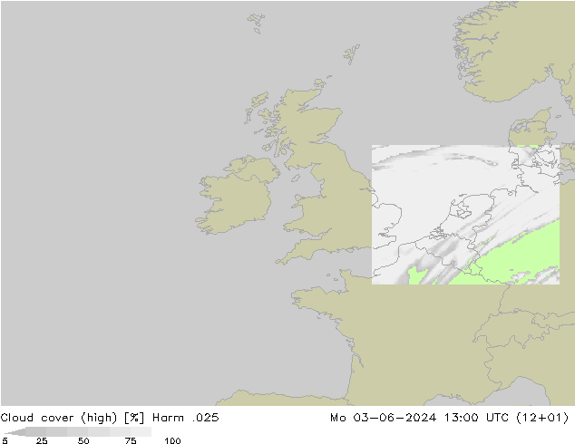 Cloud cover (high) Harm .025 Mo 03.06.2024 13 UTC