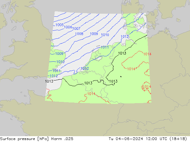 приземное давление Harm .025 вт 04.06.2024 12 UTC