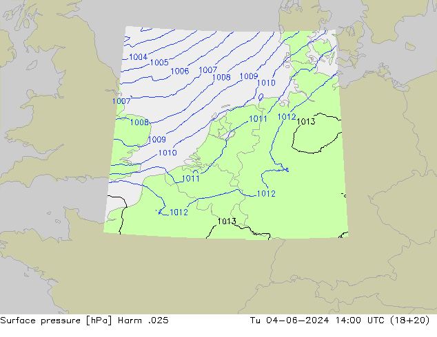 Presión superficial Harm .025 mar 04.06.2024 14 UTC