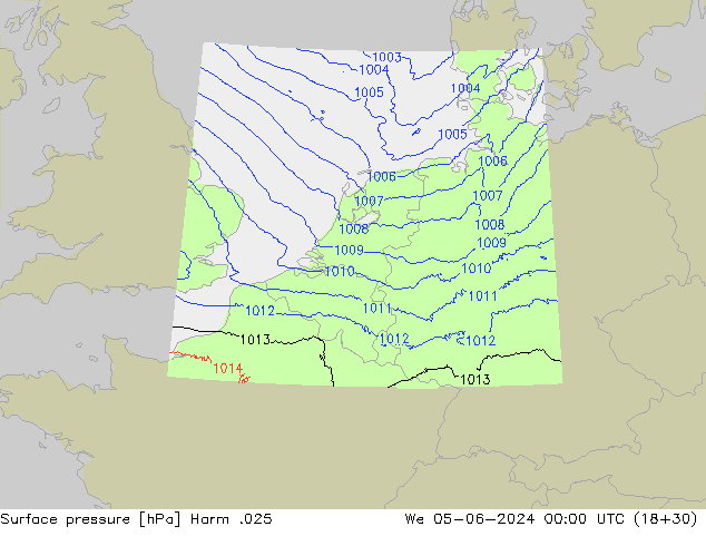 pressão do solo Harm .025 Qua 05.06.2024 00 UTC