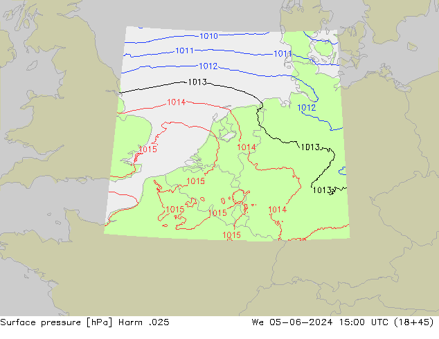 Surface pressure Harm .025 We 05.06.2024 15 UTC