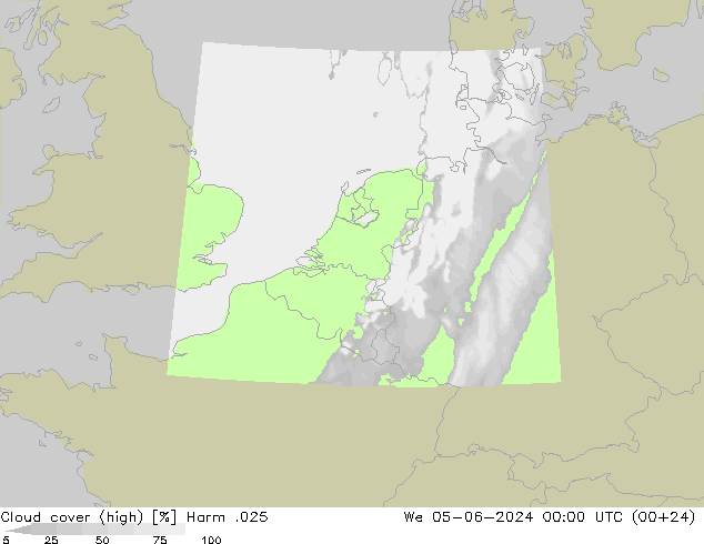 Nubes altas Harm .025 mié 05.06.2024 00 UTC