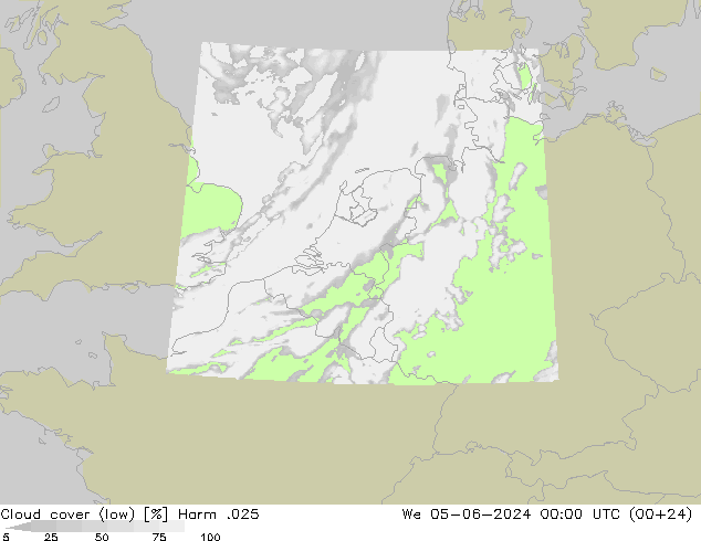 Nubi basse Harm .025 mer 05.06.2024 00 UTC