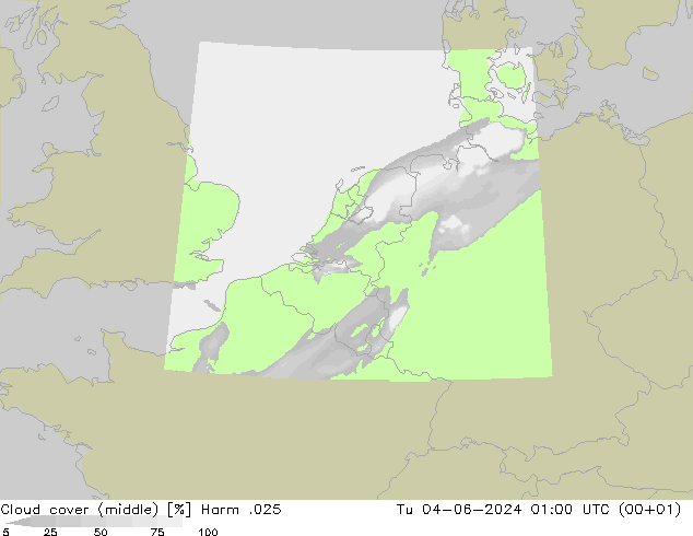 Cloud cover (middle) Harm .025 Tu 04.06.2024 01 UTC